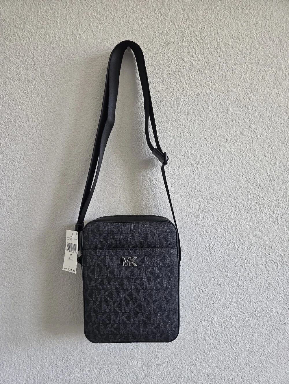 Michael Kors Everett  Men’s Black MK Logo Crossbody Bag NWT